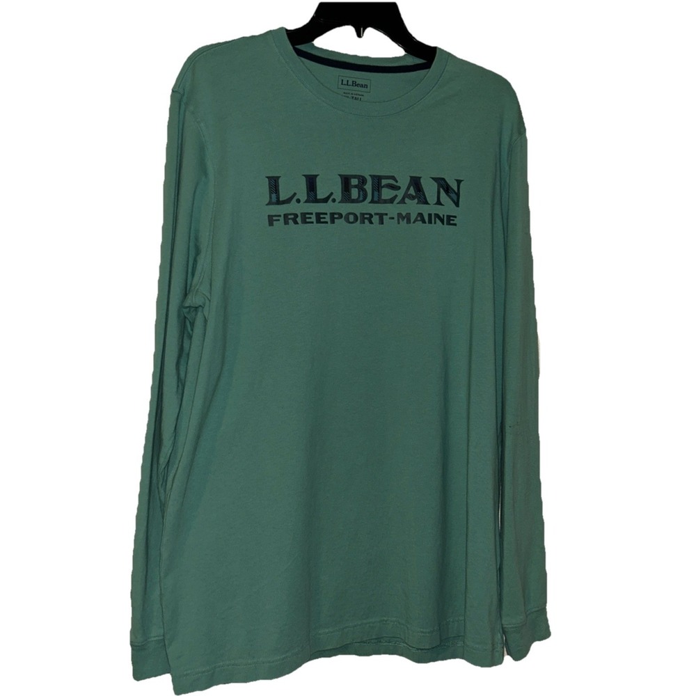 L.L. Bean Freeport Maine Logo Men's XL-Tall Long Slevee Tee Graphic Print